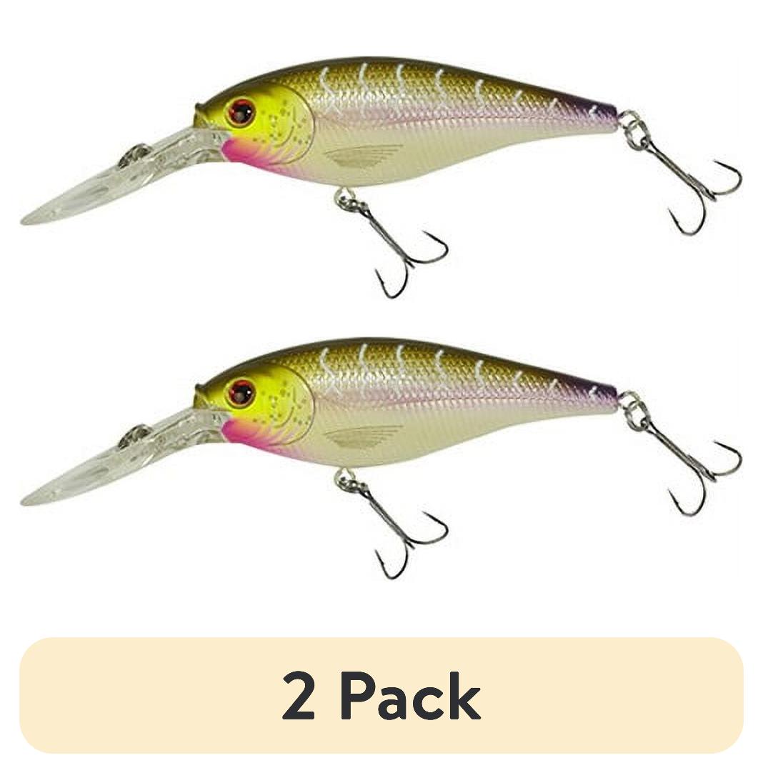 (2 pack) Berkley Flicker Shad Fishing Lure, Purple Tiger, 1/4 oz